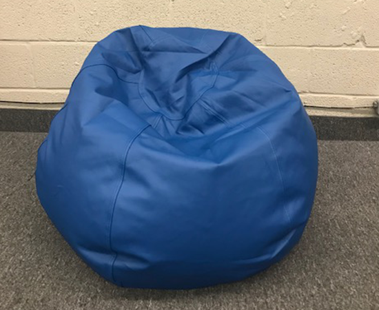 Navy blue beanbag