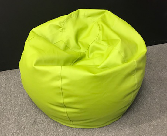 Lime green bean bag