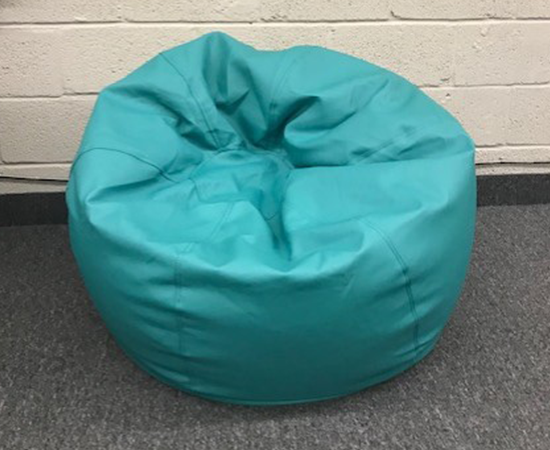 Turquoise bean bag