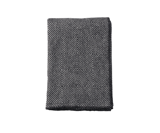 100% Brushed Lambswool Stone Grey Throw