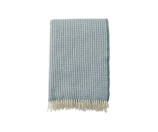 Line Dove Blue Wool Blanket
