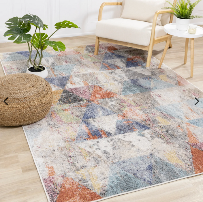 Fresco Area Rug - multicoloured in living room setting