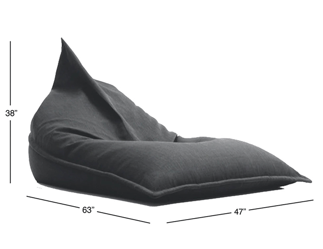 Dimensions for Luxe beanbag