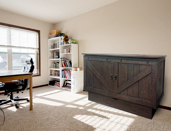 Bridger Sleepchest in office bedroom setting - closed position