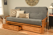 Monterey futon frame with storage drawers