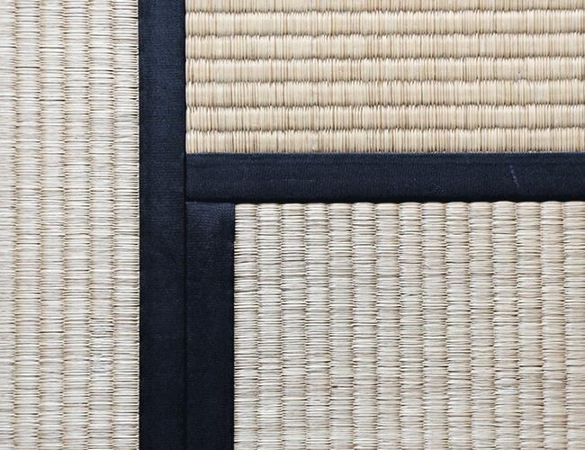 Birds eye view of 3 Tatami's nestled together