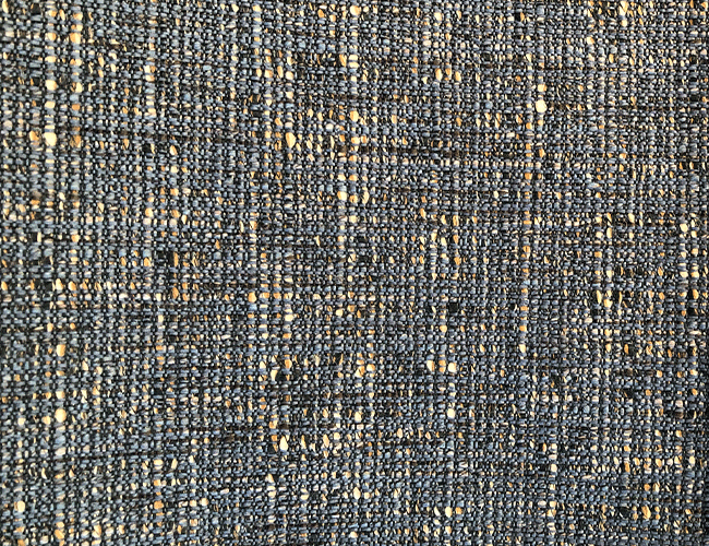 Soft nubby weave in rich blues and Carmel notes