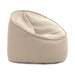 Biege bean bag lounger on a white background