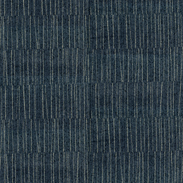 Indigo fabric - dark denim blue with thin irregular striping