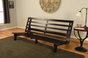 armless wood futon frame only in java finish