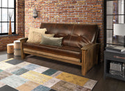 mission style futon frame with leather futon mattress