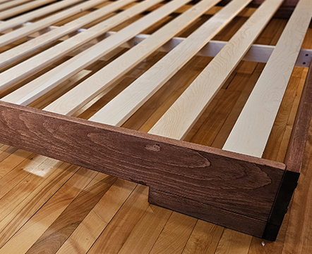 Nagano Tatami platform bed frame - closeup of slats