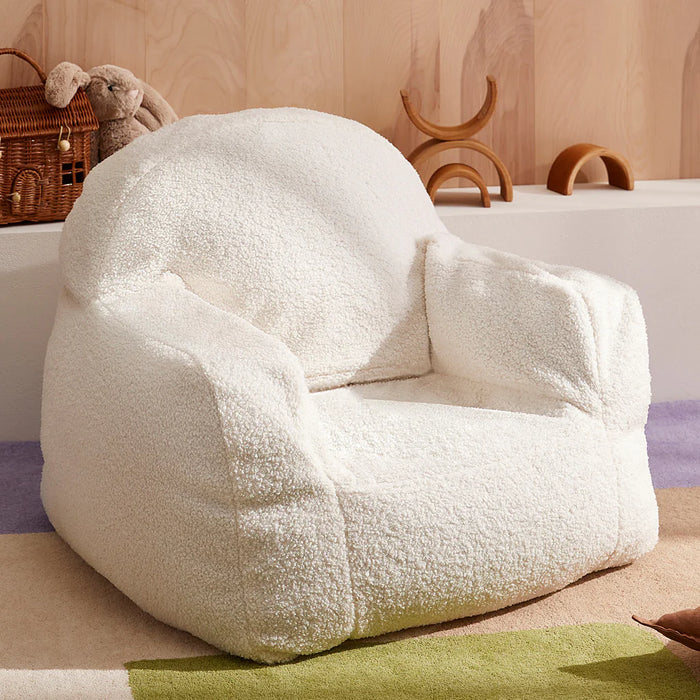 White kids bean bag chair