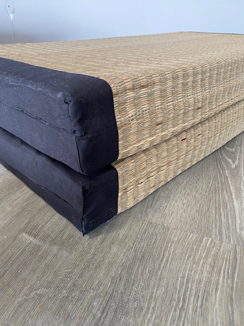 Rice straw tatami mat folded