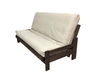 Nantes Futon Frame with mattress and white futon cover