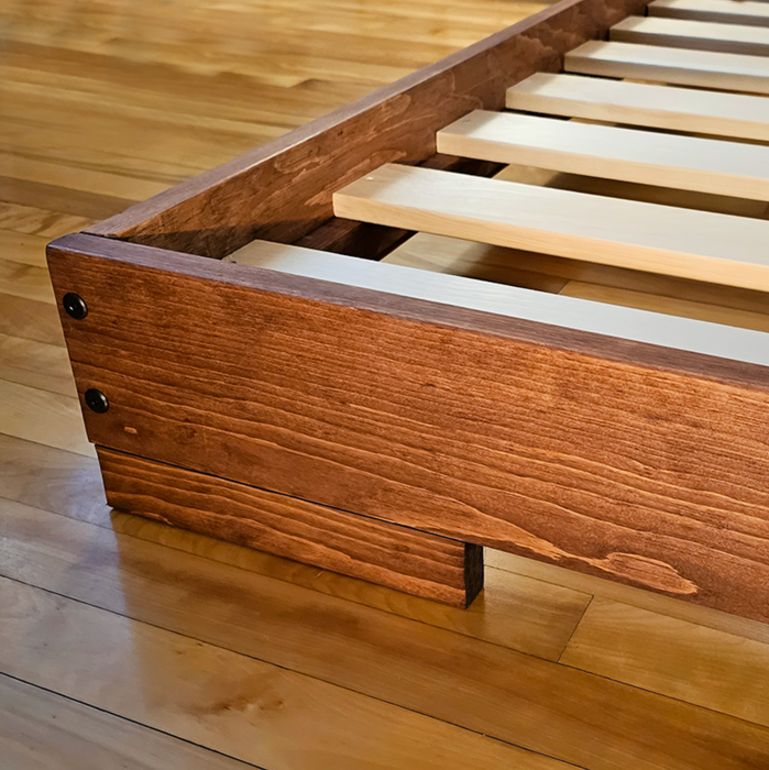 Nagano Tatami platform bed frame - closeup of slats