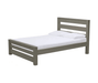 Solid post bed with warm medium grey stain