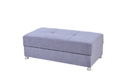 Soft grey matching ottoman - closed