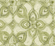 Soft green and cream patterned fabric