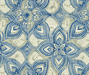 Blue and cream patterned fabric