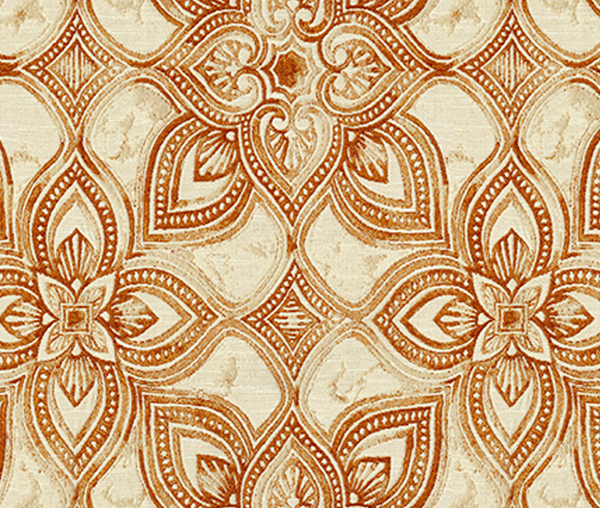 Apricot and cream patterned fabric