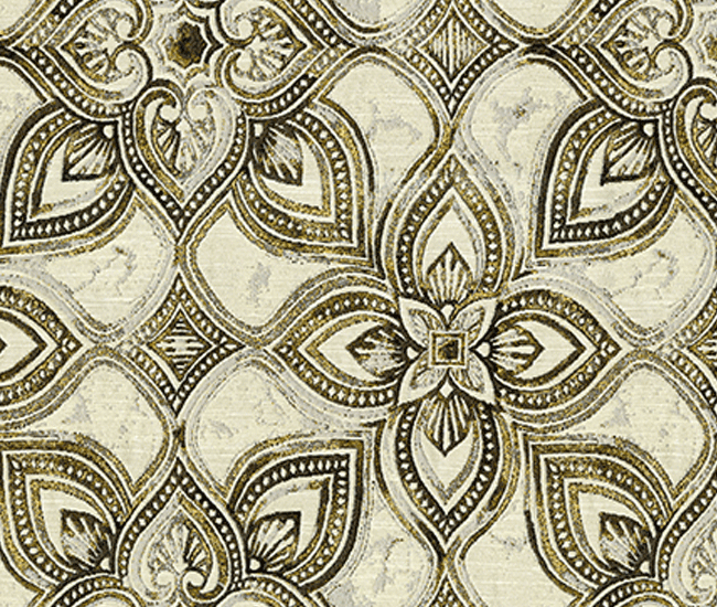 Brown and cream patterned fabric