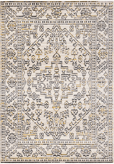 Calabar area rug with a woven, unique row pattern style 2