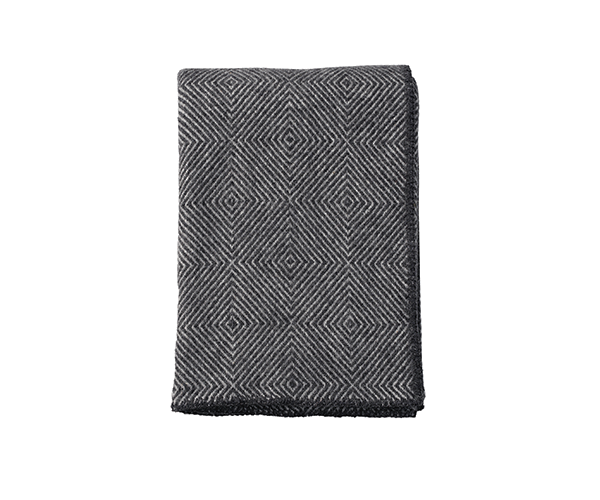 100% Brushed Lambswool Stone Grey Throw