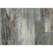White, grey and blue area rug