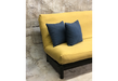Lift Futon Frame with mattress and yellow futon cover