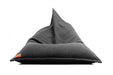 Low canvas bean bag lounger in grey with rope handle