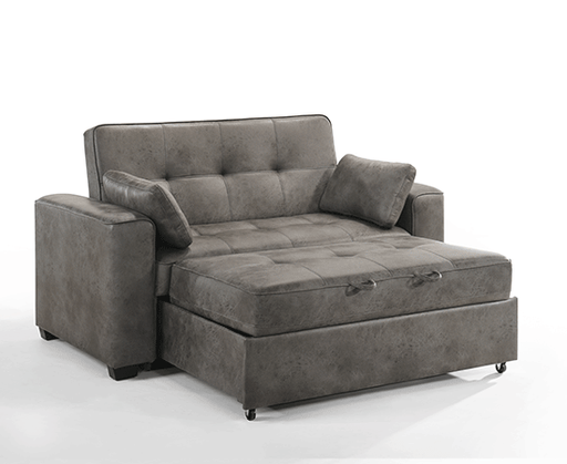 Brookly Convertible Sofa in grey- forward facing and in lounge  position