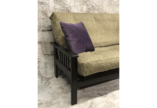 Parkwood Futon Frame ini Java finish - side view