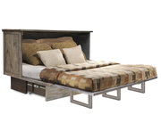 Stockholm Sleep Chest in rustic, country finish - in open bed position