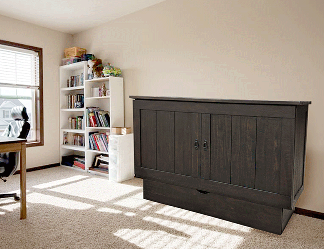 Clifton Sleep Chest in the closed position in a home office