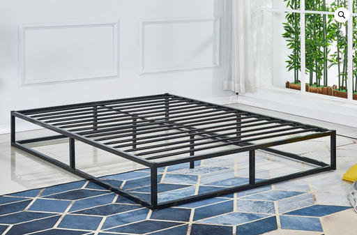 Metal platform bed - support slats showcased
