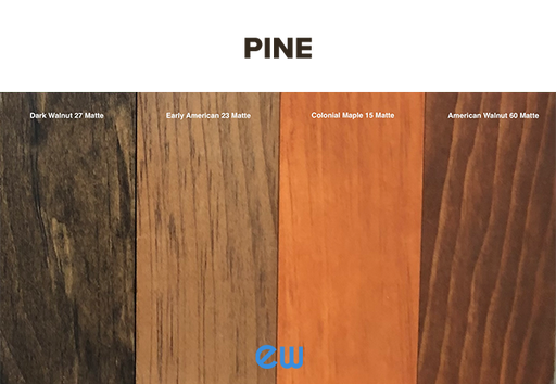 Collage of sample wood finishes 1